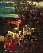 Albrecht Altdorfer Floriansfolge, Szenen zur Legende des Hl. Florian, Szene: Gefangennahme des Hl. Florian, Detail oil painting